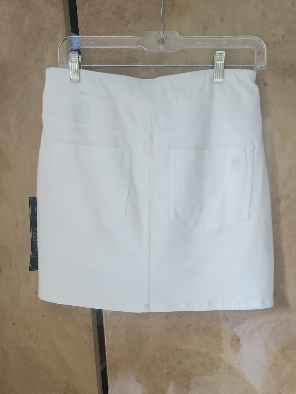 NWT-DG2 by Diane Gilman White Stretch Knit Skort - Picture 5 of 7